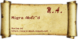 Migra Abád névjegykártya
